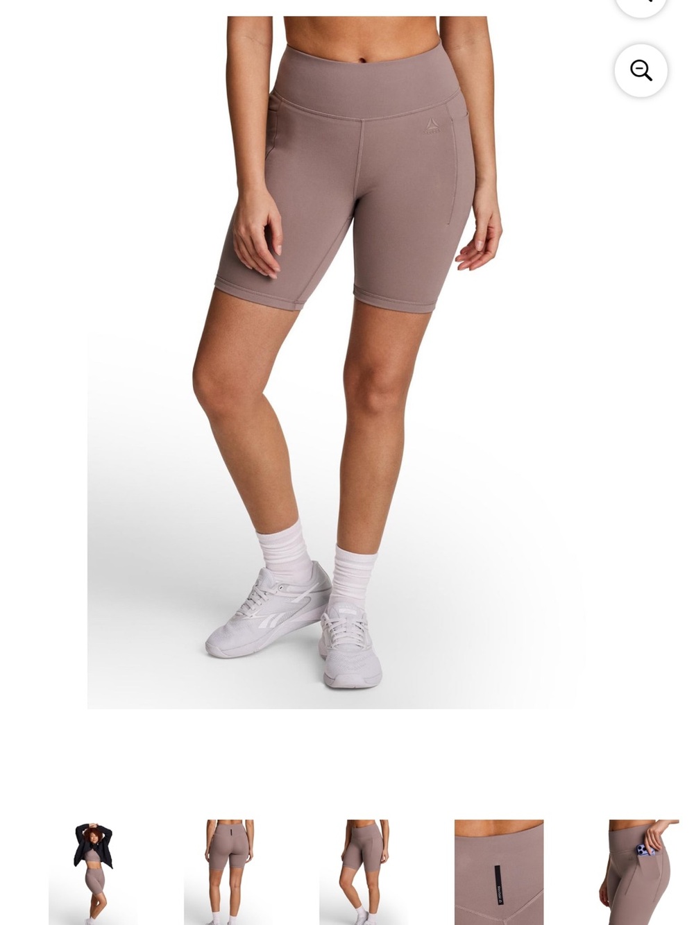 Reebok Move High-Waist Mauve Bike Shorts
